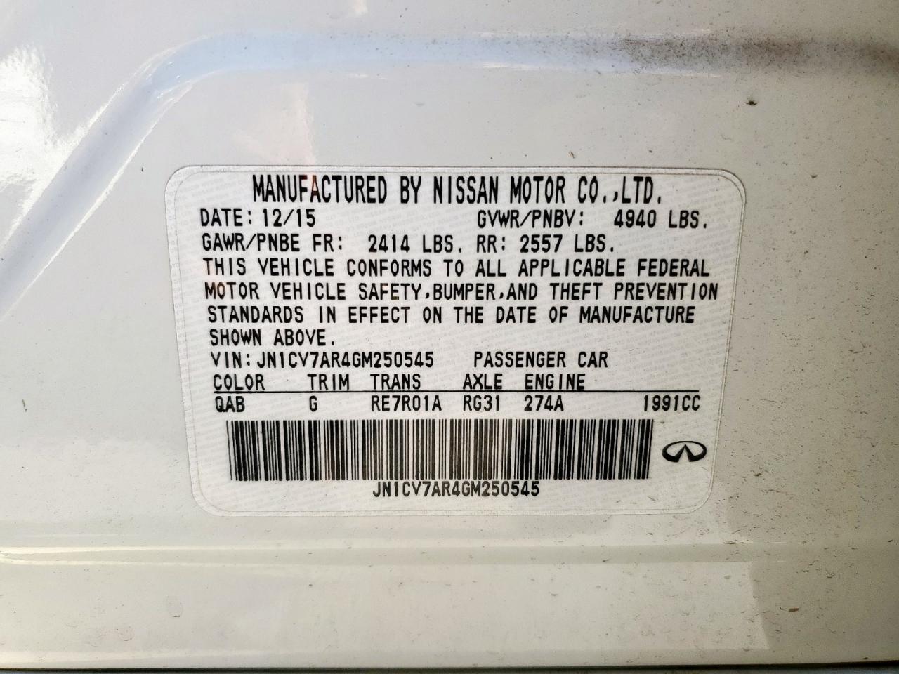 INFINITI Q50 Base Image 6