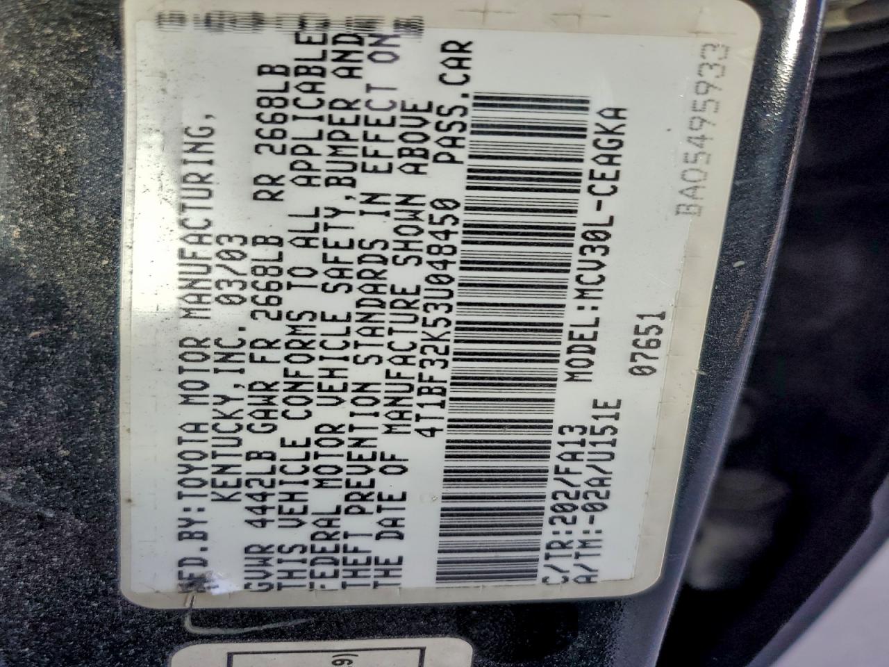 Toyota Camry Le Image 2