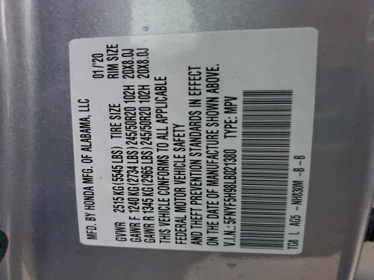 Honda Pilot Touring Image 11