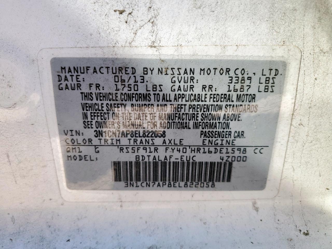 Nissan Versa S Image 9