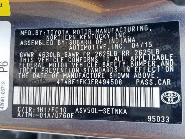 Toyota Camry Le Image 11