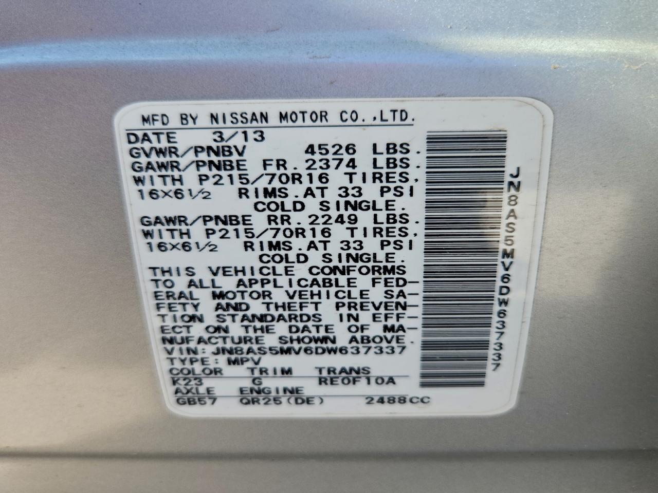 Nissan Rogue S Image 12